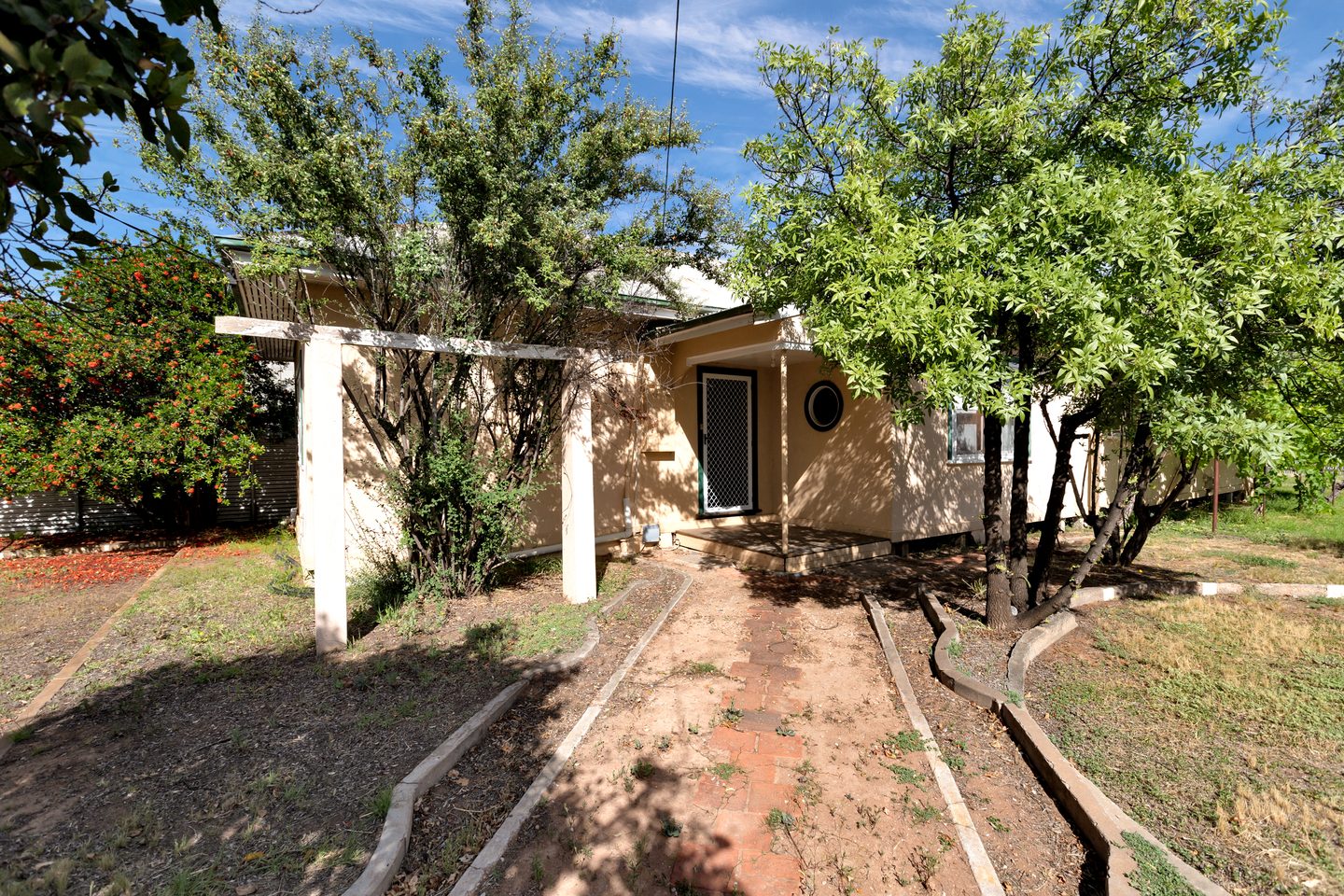 Garden path leading to the entrance