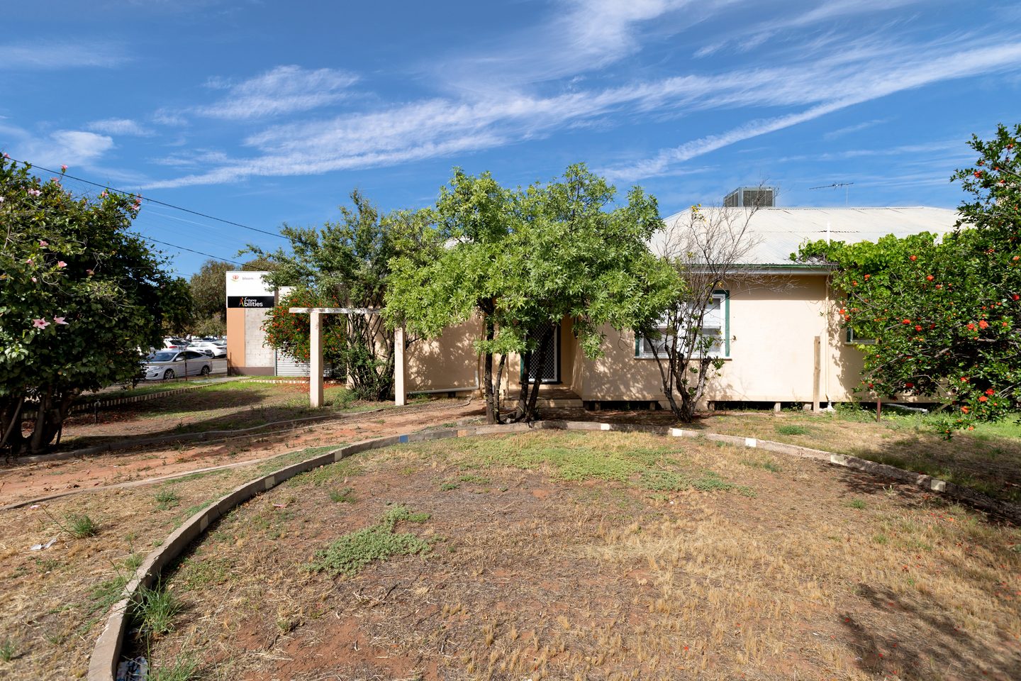 Front garden looking towards the residence